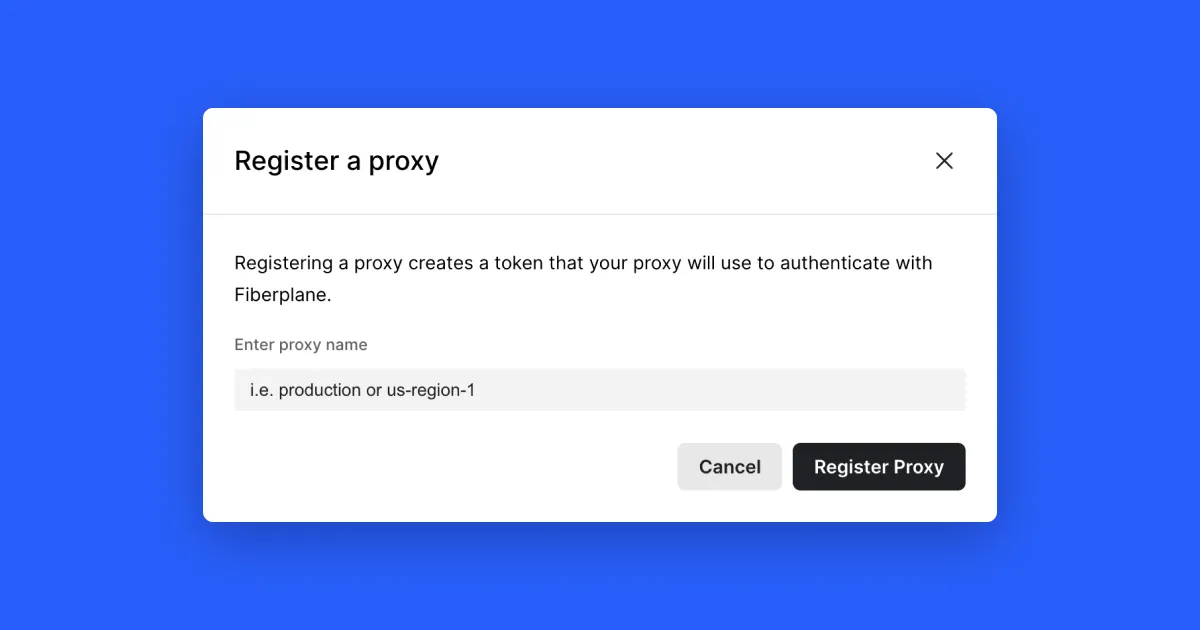 Register a proxy